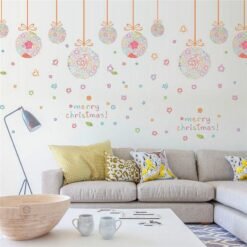 Light Gray Christmas Party Home Decoration Removeable Wall Stickers Toys Oranment For Kids Children Props
