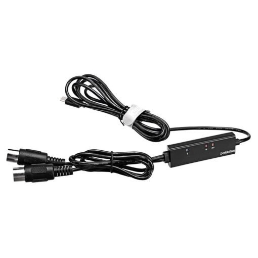 Black DOREMiDi MIDI To USB C Type C Cable USB MIDI Converter With Indicator Light For MacBook Android