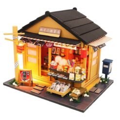 Japanese Grocery Store DIY Handmade Assemble Doll House Miniature Furniture Kit with LED Effect Toy for Kids Birthday Xmas Gift House Decoration - Toys Ace