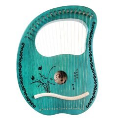 Light Sea Green MY 19 String Lyre Portable Mahogany Harp