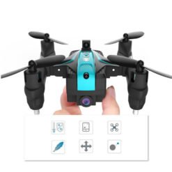 Turquoise DeerMan AG-03 WiFi FPV with 0.3MP Camera Infrared Battle Combat Sound Dual Foldable RC Drone Quadcopter RTF