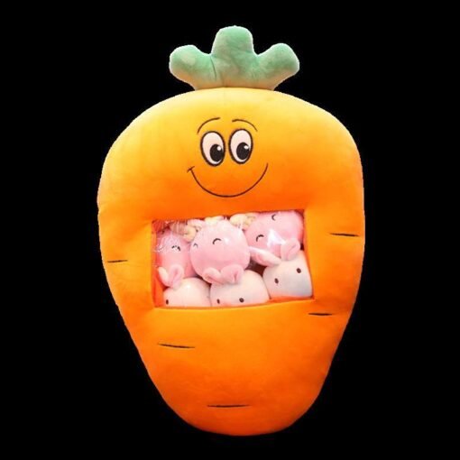 Cartoon Carrot A Bag Of Rabbit Ragdoll Snack Pack Plush Toys - Toys Ace