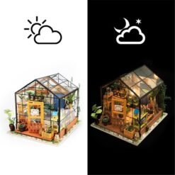Robotime Miniature Green Garden With Furniture Children Adult Model Building Kits Doll House - Toys Ace