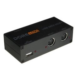 Black DOREMiDi UMH-10 USB MIDI Host Box MIDI Host USB to MIDI Converter Adapter X4 c5m