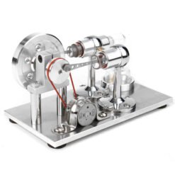Gray Hot Air Stirling Engine Model Electricity Power Generator Motor Toy Kits Gift