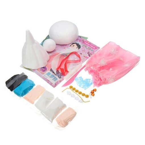 Light Pink DIY Clay Doll Figures With Manual Soft Ultralight Non-Toxic Modelling Clay Gift Decor