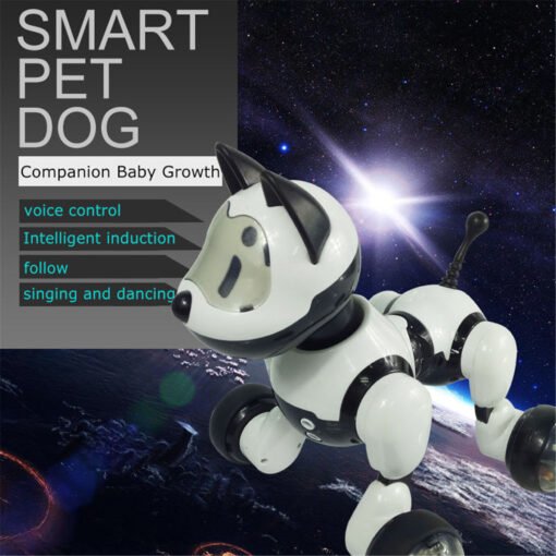 Gray Intelligent Electronic Pet Robot Dog Kids Walking Puppy Action Toys Kid Gift