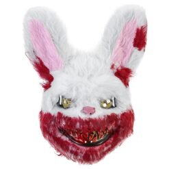 Lavender Bloody Rabbit Plush Mask Halloween Ghost Festival Horror Mask Cute Rabbit Headgear
