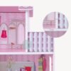 Large Wooden DIY Handmade Assemble 3 Level Doll House with Full Furniture Pretend Play Toy for Gift Collection Home Decor - Toys Ace