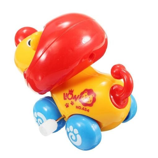 Orange Red Chain Baby Walking Lion Super Sprouting Animal Wind Up Children Educational Toys