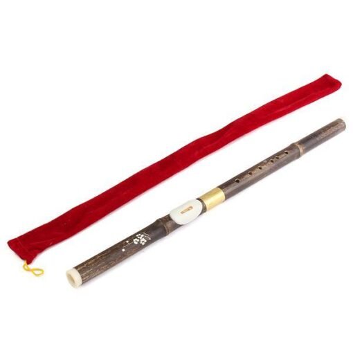 Dark Red Chinese Black Bamboo Bawu G Key Woodwind Flute Musical Instrument