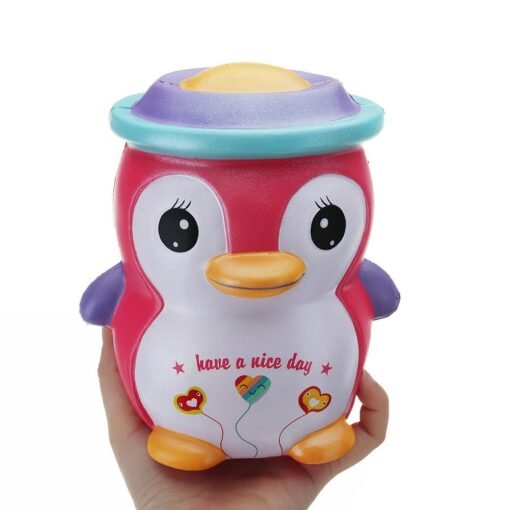 Brown JJC_SS Squishy Happy Penguin Huge Jumbo 18cm Kawaii Soft Slow Rising Toy Gift With Original Package Collection