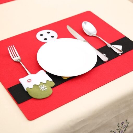 Tomato Christmas Party Home Decoration Elk Glove Table Mats Ornament Toys For Kids Children Gift