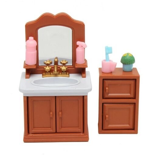 DIY Miniatures Bedroom Bathroom Furniture Sets For Sylvanian Family Dollhouse Accessories Toys Gift - Toys Ace