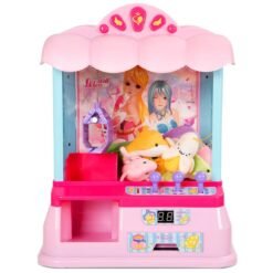 Deep Pink Kids Candy Grabber Electric Claw Machine Crane Token Home Toys With Music Light