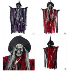 Dark Red Halloween Party Home Decoration Electric Voice Caption Small Hat Horrid Scare Scene Toys Props