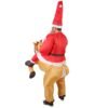 Tomato Christmas Party Home Decoration Inflatable Ride Deer Santa Claus Costume Toys Props For Kids Gift