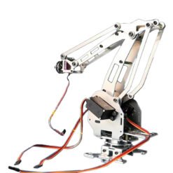 White Smoke KDX DIY 6DOF Aluminum Robot Arm 6 Axis Rotating Mechanical Robot Arm Kit With 5 Servos
