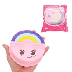 Rainbow Smile Cake Squishy 12CM Slow Rising With Packaging Collection Gift Soft Toy - Toys Ace