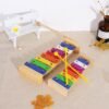 Chocolate 8 Notes Wooden Xylophone Education Musical Toy for Children