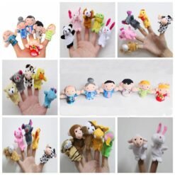 Family Finger Puppets Soft Cloth Animal Doll Baby Hand Toys For Kid Children Educational Gift - Toys Ace