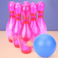 Violet Children Plastic Funny Bowling Kindergarten Leisure Sports Entertainment Bowling Set Puzzle Toy with Sound & Lights