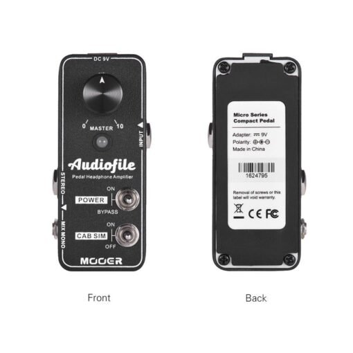 Dark Slate Gray Mooer Audiofile MHA1 All Analog Hifi Quality Pedalboard Headphone Amplifier