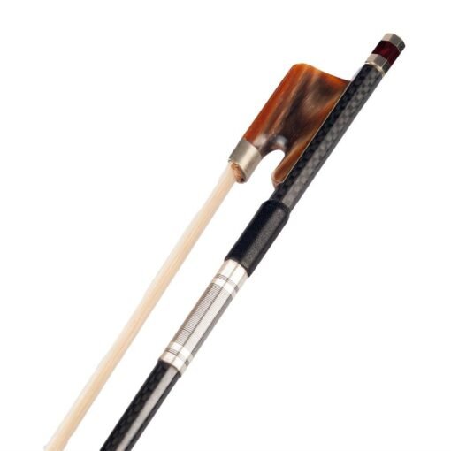 NAOMI Advanced Carbon Fiber 16'' Viola Bow Grid Carbon Fiber Stick Natural Horsehair W/ Ox Horn Frog Durable Use