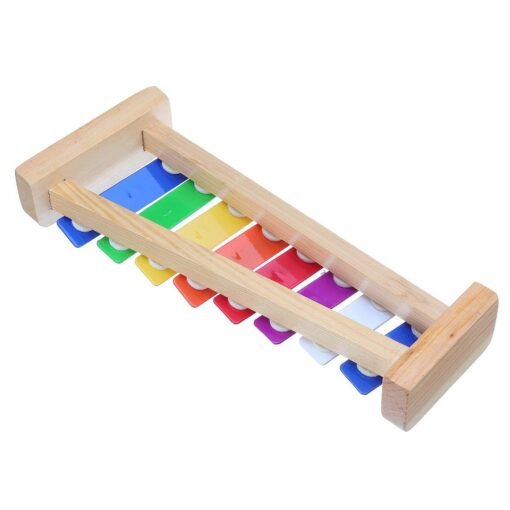 Tan 8 Notes Wooden Xylophone Education Musical Toy for Children