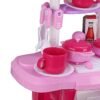 Maroon Kid Children Kitchen Pretend Play Cooking Set Toys Toddlers Home Dinner Cookware