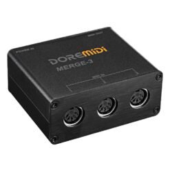 Dark Slate Gray DOREMiDi MIDI Merger-3 MIDI Input 2 MIDI Output Support USB Power MERGE-3