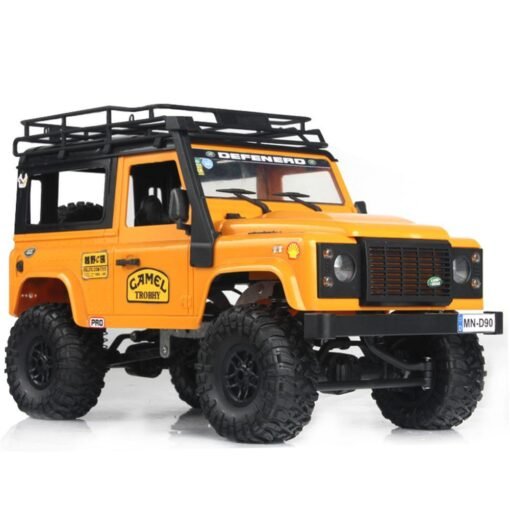 Sandy Brown MN90 1/12 2.4G 4WD RC Car w/ Front LED Light 2 Body Shell Roof Rack Crawler Off-Road Truck RTR Toy