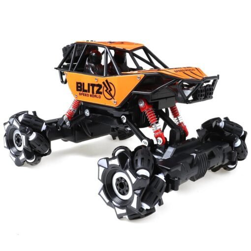 Black Feng Niu Toys 1/18 2.4G RWD Stunt RC Car EP Climbing Vehicles 360° Rotation with LED Light RTR Model