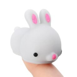 Grey Bunny Rabbit Squishy Squeeze Cute Healing Toy Cute Collection Stress Reliever Gift Decor - Toys Ace