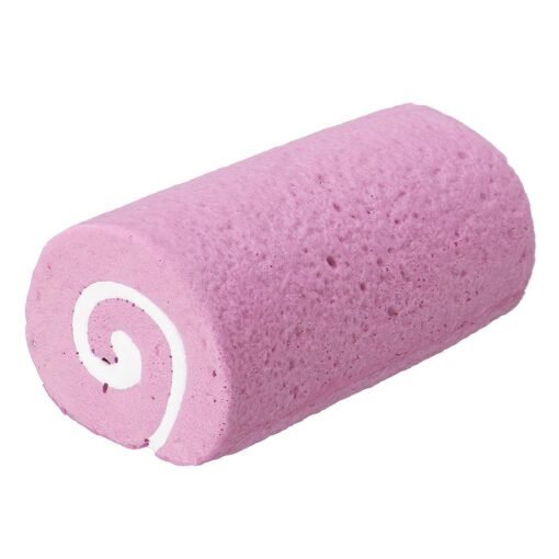 Rosy Brown Cake Squishy Swiss Roll 10CM Wrist Pad Hand Pillow Rising Fun Toys Decoration Gifts