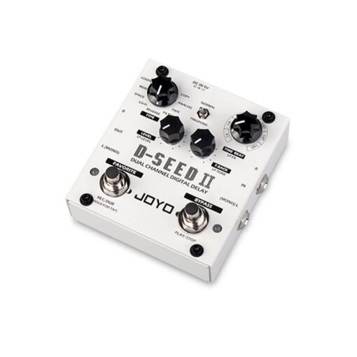 White Smoke JOYO D-SEED II Stereo PingPong Effect Guitar Pedal Delay Looper Function Tape Recording Simulation Copy Analog Reverse Effects