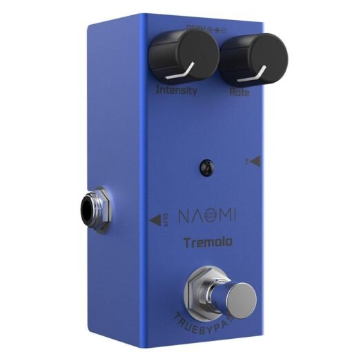 NAOMI Guitar Effect Pedal DC 9V Adapter #NEP-09 Intensity And Rate Knobs Yellow Effect Pedal