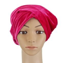 Women India Hat Mus-lim Ruffle Chemo Hat Beanie Scarf Turban Head Wrap Cap Comfortable Soft Material