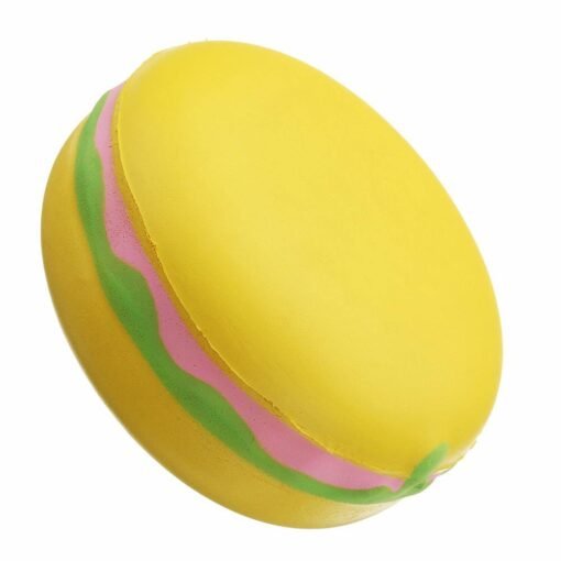 Light Goldenrod Hamburger Squishy 8 CM Slow Rising With Packaging Collection Gift Soft Toy