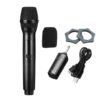 Black Gitafish K380S Portable 10-Channel Rechargeable Wireless Microphones UHF Mics with Receiver Working Distance 50 Feet