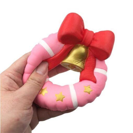 SquishyFun Christmas Jingle Bell Donut Squishy 13cm Gift Slow Rising Original Packaging Soft Decor Toy - Toys Ace