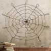 Rosy Brown Halloween Party Decoration Supply Black Spider Web With Spider Honor Props Toys