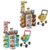 Saddle Brown Children Play House Kitchen Simulation Toys Scanner Credit Card Machine Trolley Shopping Trolley Cash Register Set
