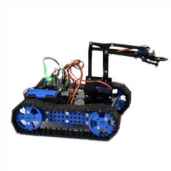 Black DIY  STEAM Programmable Smart RC Robot Car Arm Tank Educational Kit