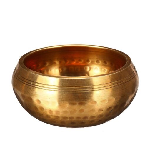 Saddle Brown Copper Bowl Wood Hammer Yoga Singing Buddhism Healing Chakra Meditation Supply