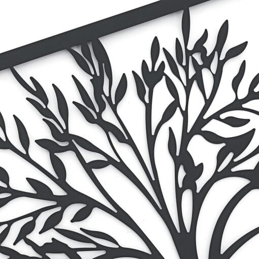 Dark Slate Gray 95*55CM Tree of Life Rectangle Metal Wall Decoration Home Living Room Art Modern