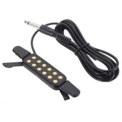 Dark Slate Gray Adjustable Volume 12 Hole Sound Pickup Microphone Wire Amplifier Speaker for Acoustic Guitar With Connection Wire Guitar Parts