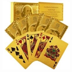 Sandy Brown Certified Pure 24 Carat Gold Foil Plated Poker Cards Perfect Gift