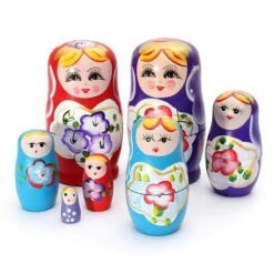 Lovely Russian Nesting Matryoshka 5-Piece Wooden Doll Set - Toys Ace