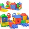 Orange Red Children Educational Toys DIY Building Plastic Blocks Colorful House